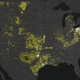 The Oil and Gas Threat Map; the yellow represents the half-mile “threat radius.”